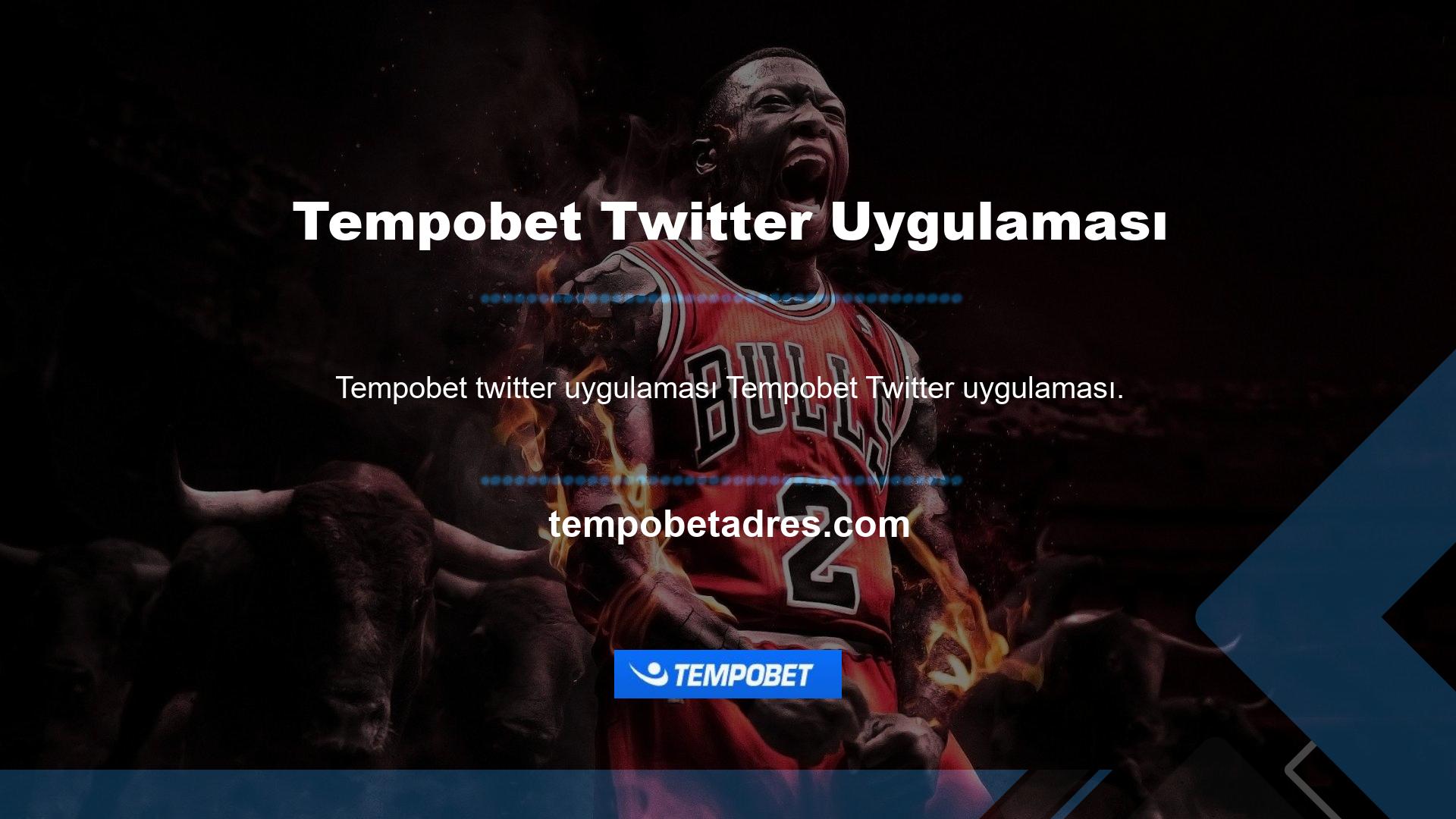 Tempobet Twitter uygulamasını kullanarak üyeler birbirleriyle çok kolay iletişim kurabilir ve üyeler Twitter uygulaması aracılığıyla birçok bilgiyi kullanabilir ve doğrudan bahis siteleri hakkında bilmek istediğiniz her şeye erişebilir